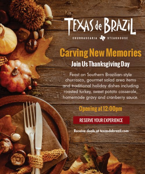 Texas de Brazil open for Thanksgiving Dinner! Palisades Center