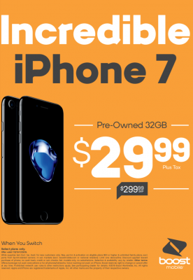 iPhone 7 pre-owned $29.99 at Boost 