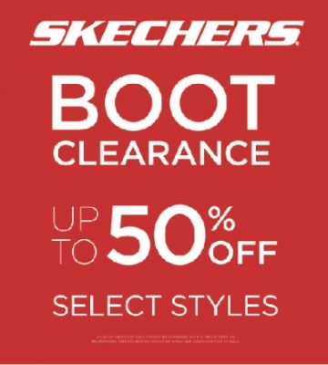 UP TO 50% OFF BOOTS AT SKECHERS 