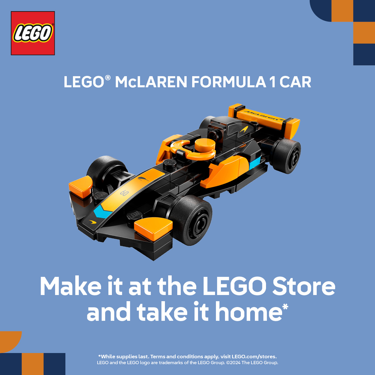 LEGO USCA Campaign 54 Build a LEGO® McLaren Forumula 1 Car at The LEGO Store and take it home with you EN 1280x1280 1